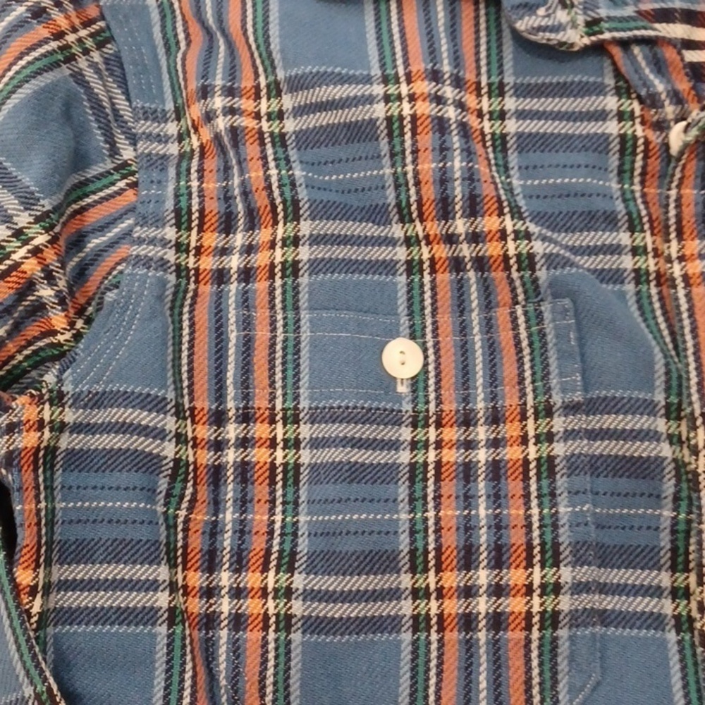 Polo Ralph Lauren Men's Small Blue Plaid Flannel Long Sleeve Button Down Shirt - Picture 3 of 5